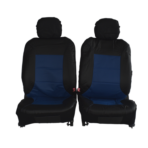 Universal El Toro PU Leather - Front Seat Covers 30/35 | Black/Blue