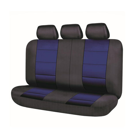 Universal El Toro PU Leather - Rear Seat Covers Size 06/08S | Black/Blue