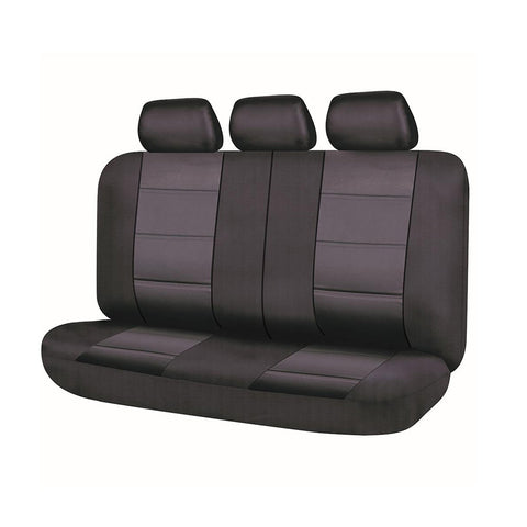 Universal El Toro PU Leather - Rear Seat Covers Size 06/08S | Black/Grey