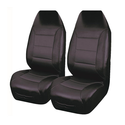 Universal El Toro PU Leather - Front Seat Covers 60/25 | Black/Black