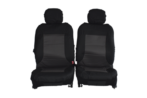 Universal El Toro PU Leather - Front Seat Covers 30/35 | Black/Grey