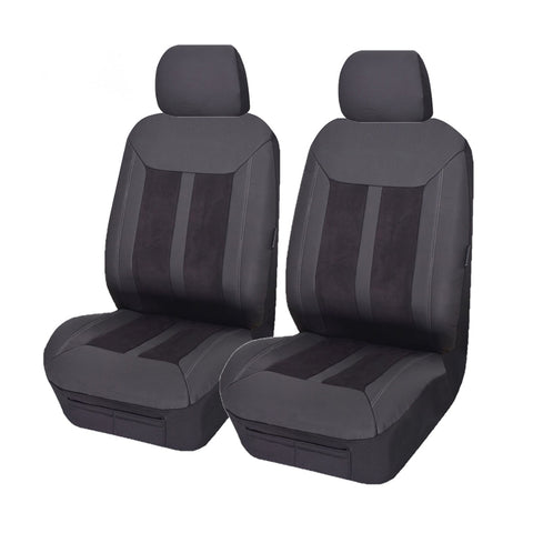 Universal Suede - Front Seat Covers Size 30/35 | Black