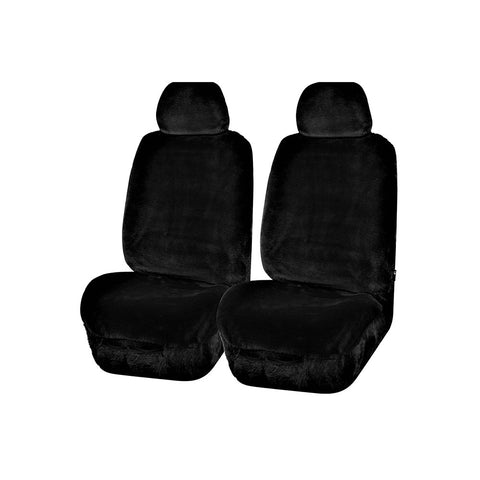 Universal Finesse Faux Fur Seat Covers - Universal Size - Black