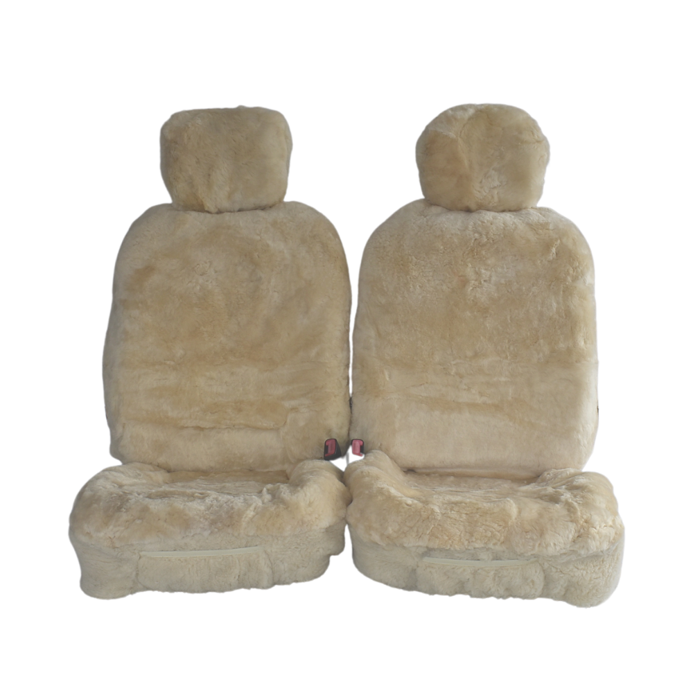 Downunder PLUS Sheepskin Seat Covers - Universal Size (16mm) - Ivory