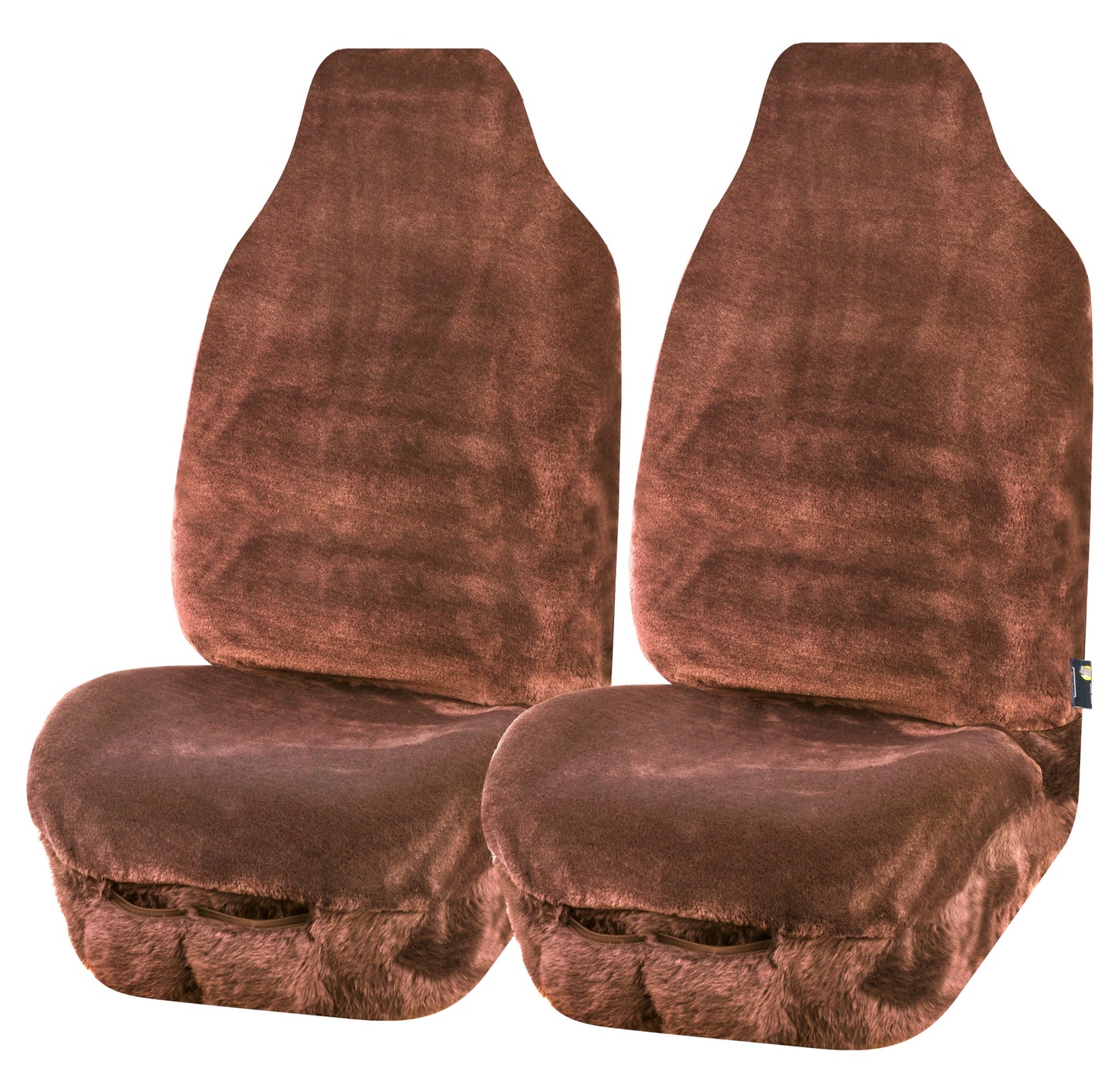 Universal Finesse Faux Fur Seat Covers - Universal Size - Mocha