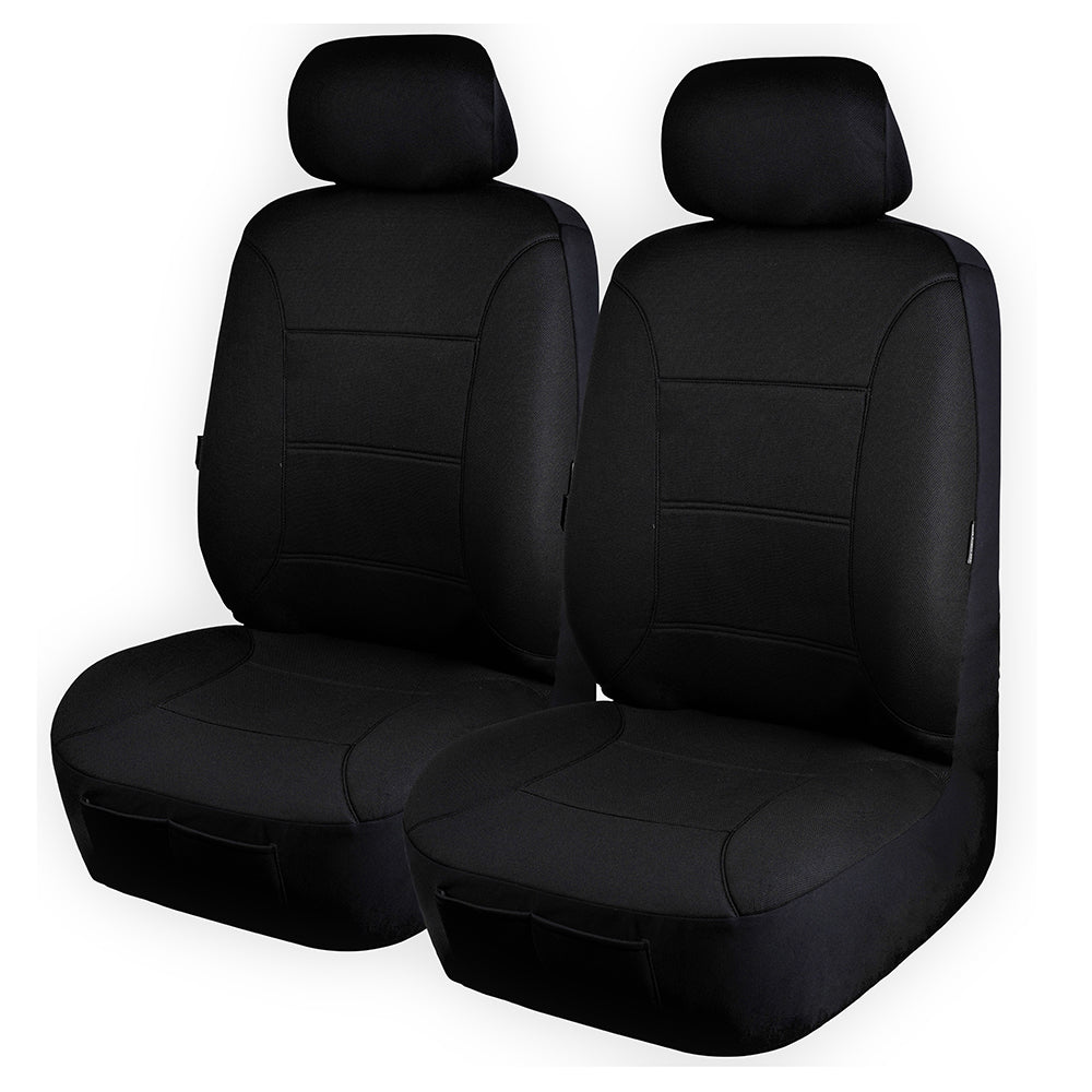 Universal Platinum Front Seat Covers Size 30/35 | Black