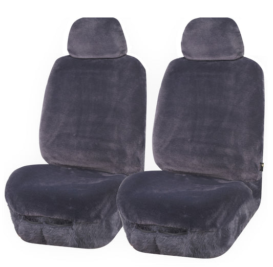 Universal Finesse Faux Fur Seat Covers - Universal Size - Grey