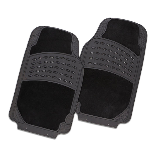 Colossus 2-Piece Car Mat - Black [Rubber/Carpet]