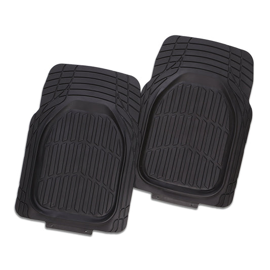 Universal Tuff Rubber Floor Mats Front X2 Car/4Wd Quality Heavy Duty Waterproof