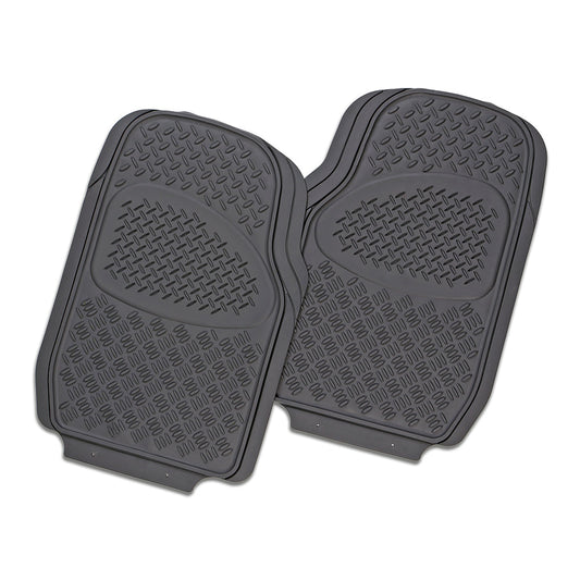 Velocity 2-Piece Car Mat - Grey [Rubber]