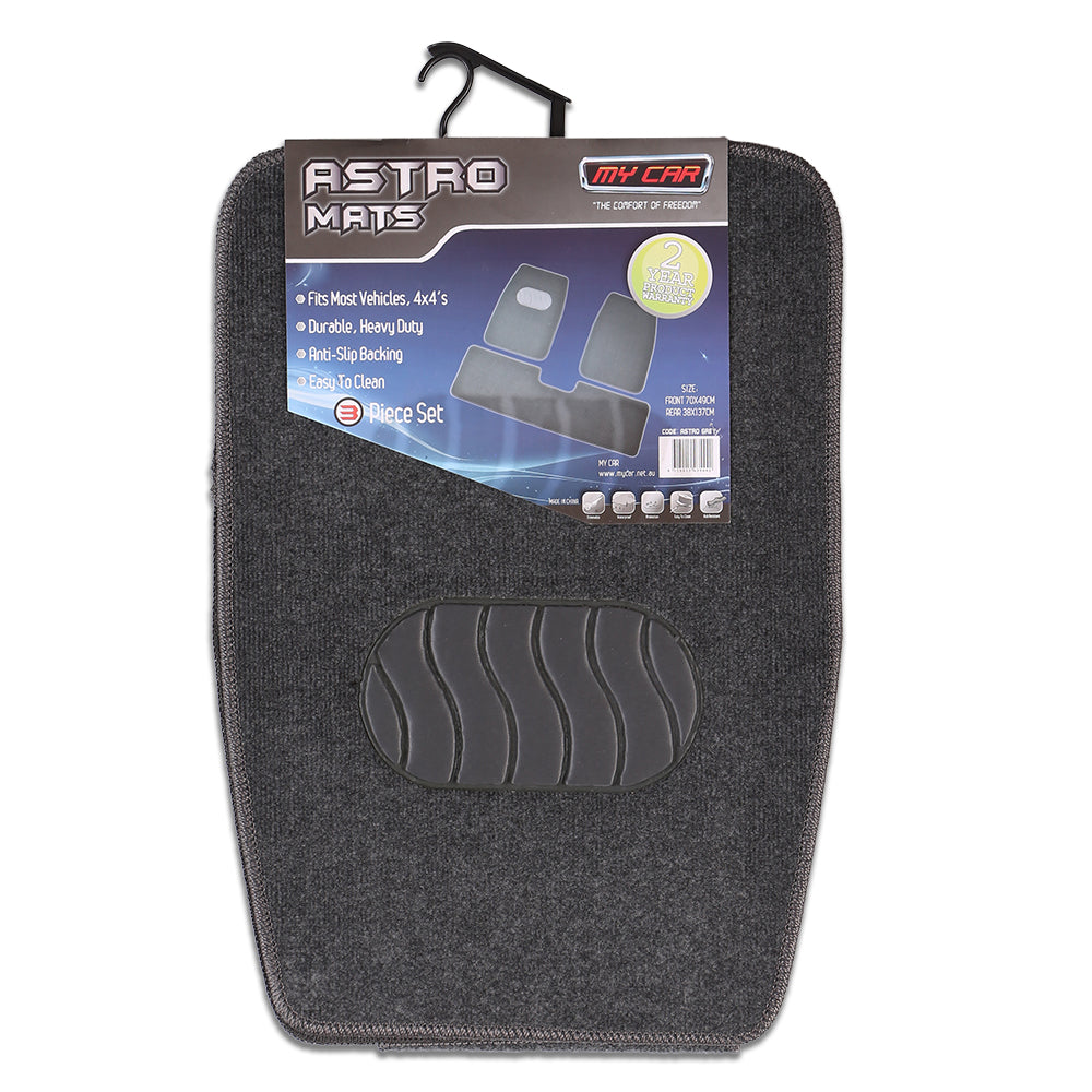 Astro 3-Piece Car Mat - Grey [Carpet]