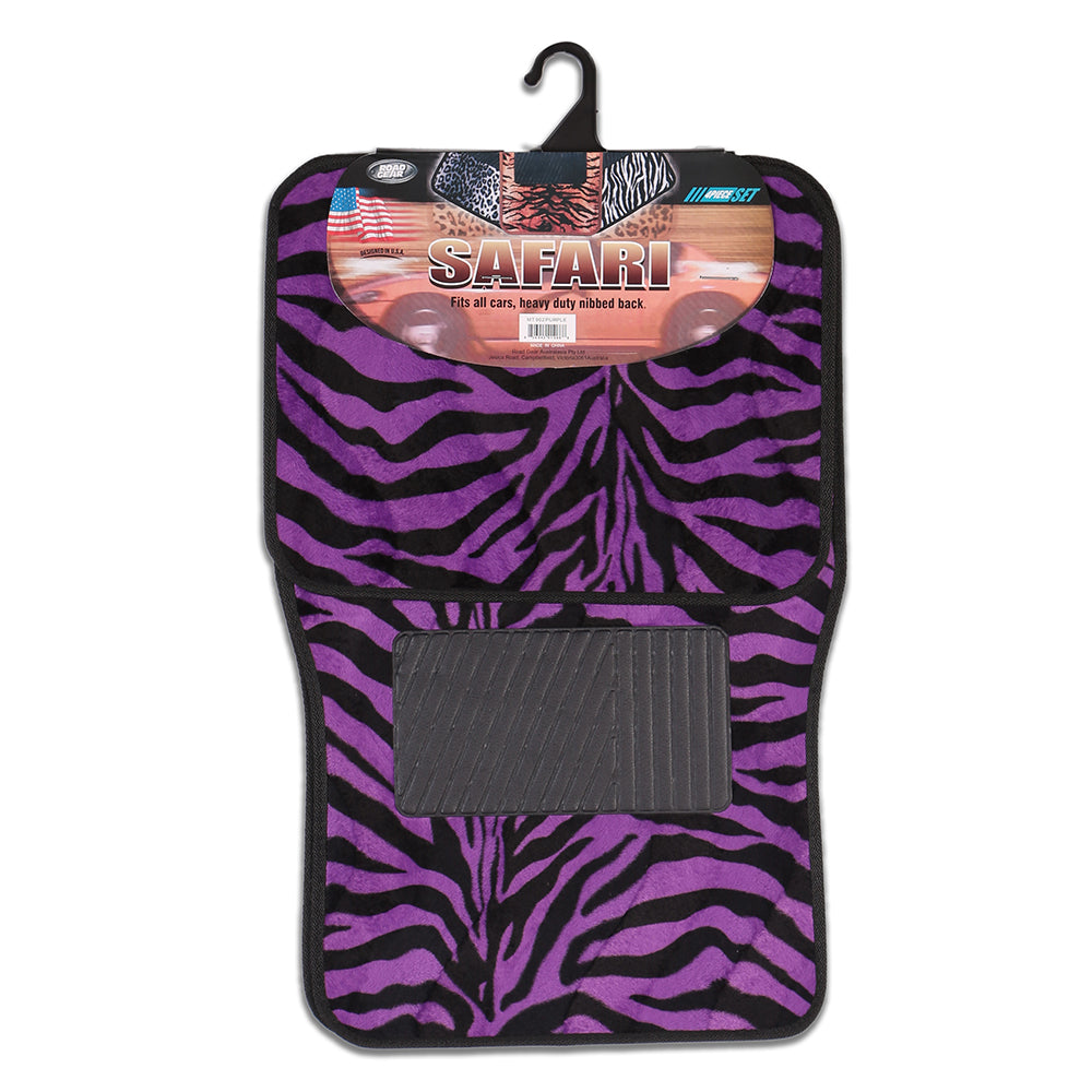 Safari Carpet Mat Purple Zebra