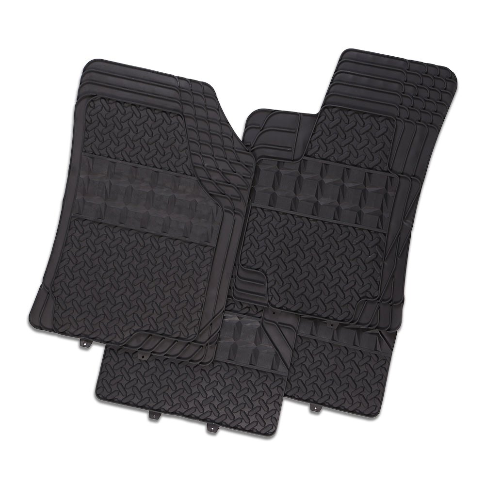 Amos 4-Piece Car Mat - Black [Rubber]