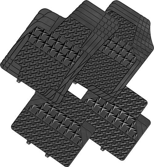 Amos 4-Piece Car Mat - Black [Rubber]