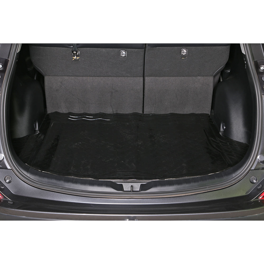 Aluminium Look 1-Piece Boot Mat - Black [Rubber/Aluminium Look]