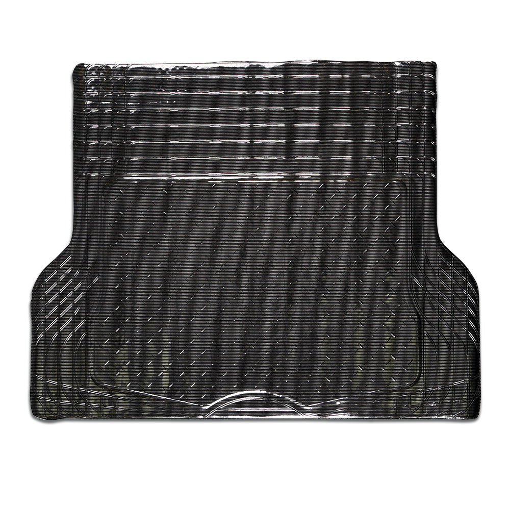 Aluminium Look 1-Piece Boot Mat - Carbon [Rubber/Aluminium Look]