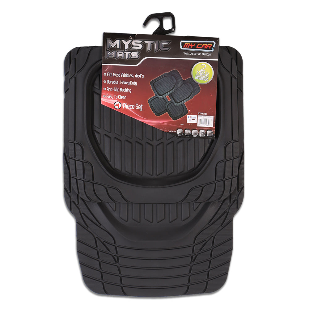 Mystic 4-Piece Car Mat - Black [Rubber]