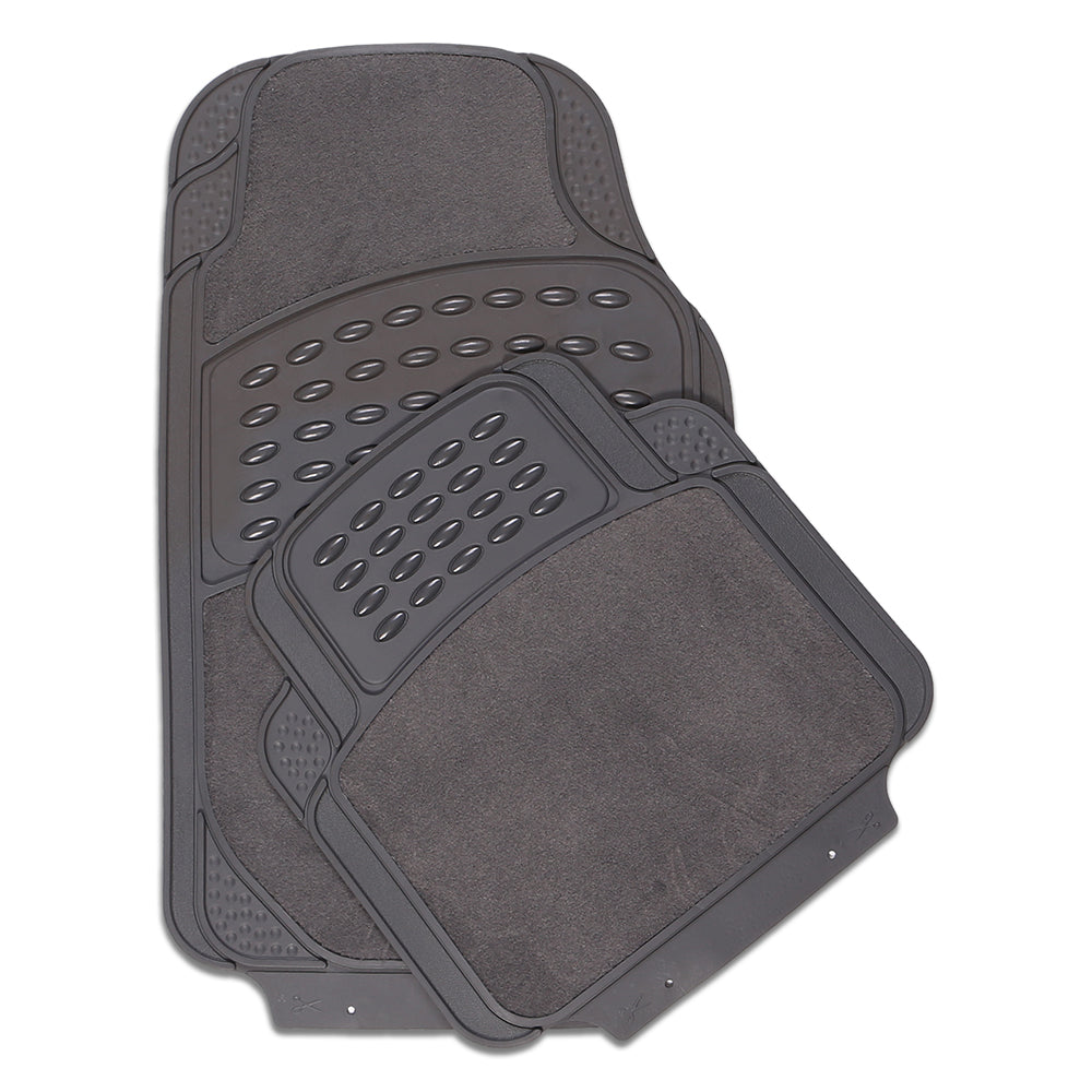 Shadow 4-Piece Car Mat - Grey [Carpet/Rubber]