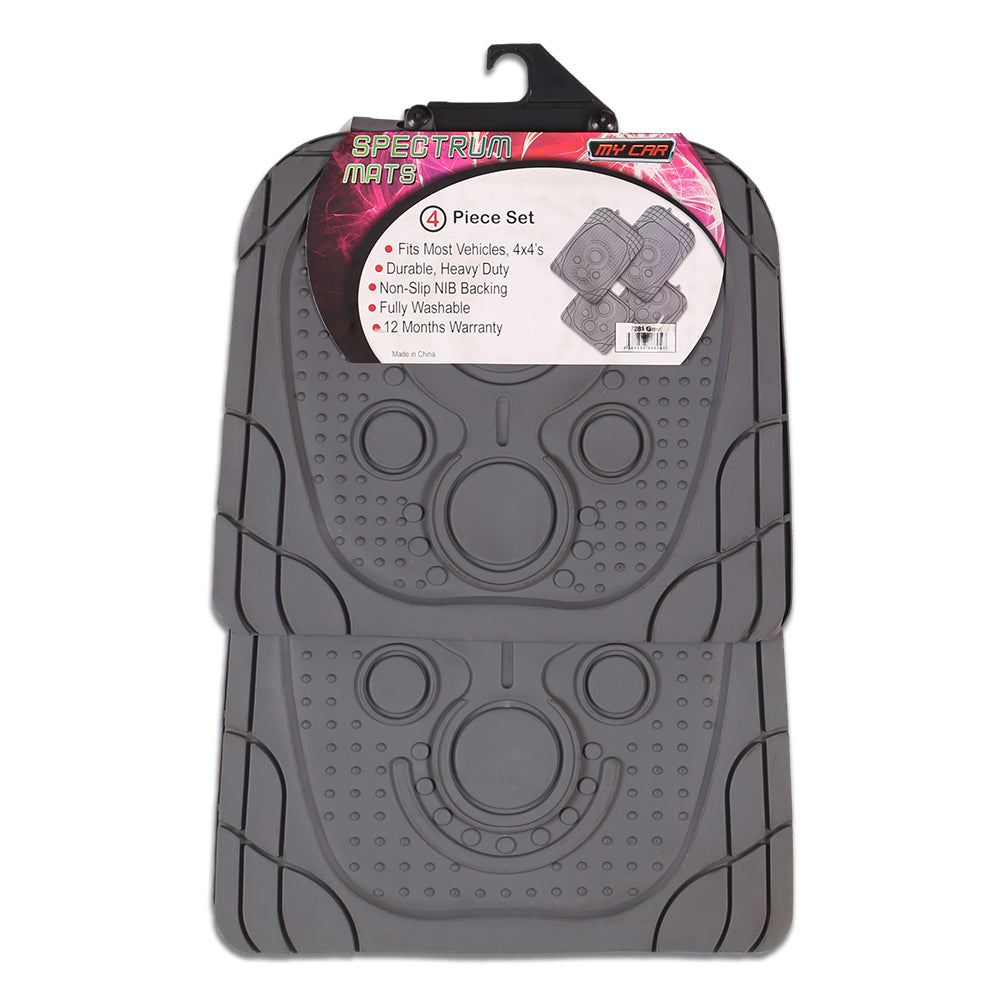 Spectrum 4-Piece Car Mat - Grey