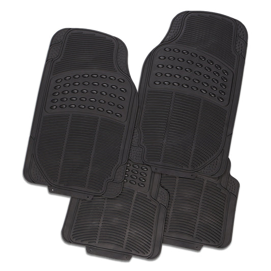 Thunder 4-Piece Car Mat - Black [Rubber]