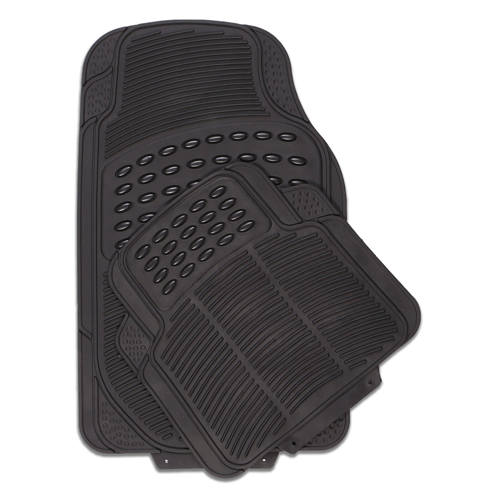 Thunder 4-Piece Car Mat - Black [Rubber]