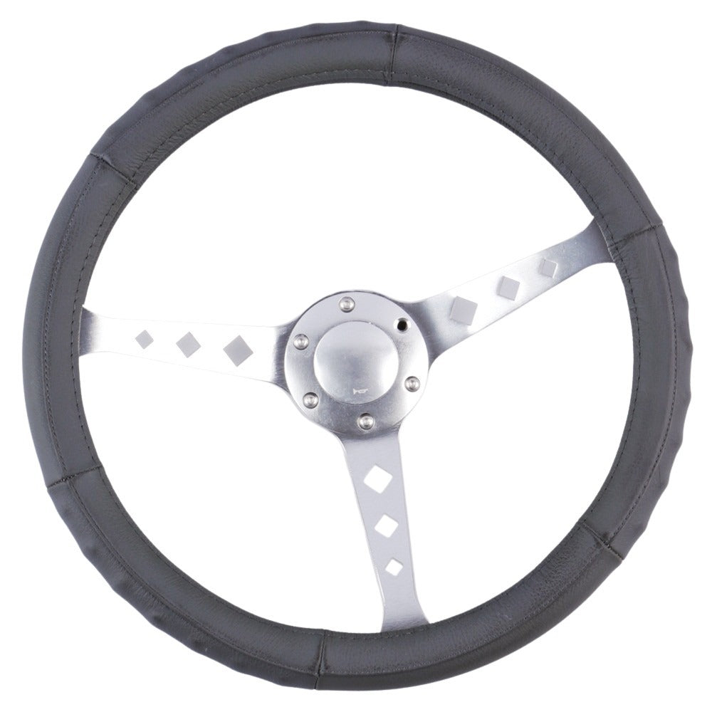 Denver Steering Wheel Cover - Grey [Leather]