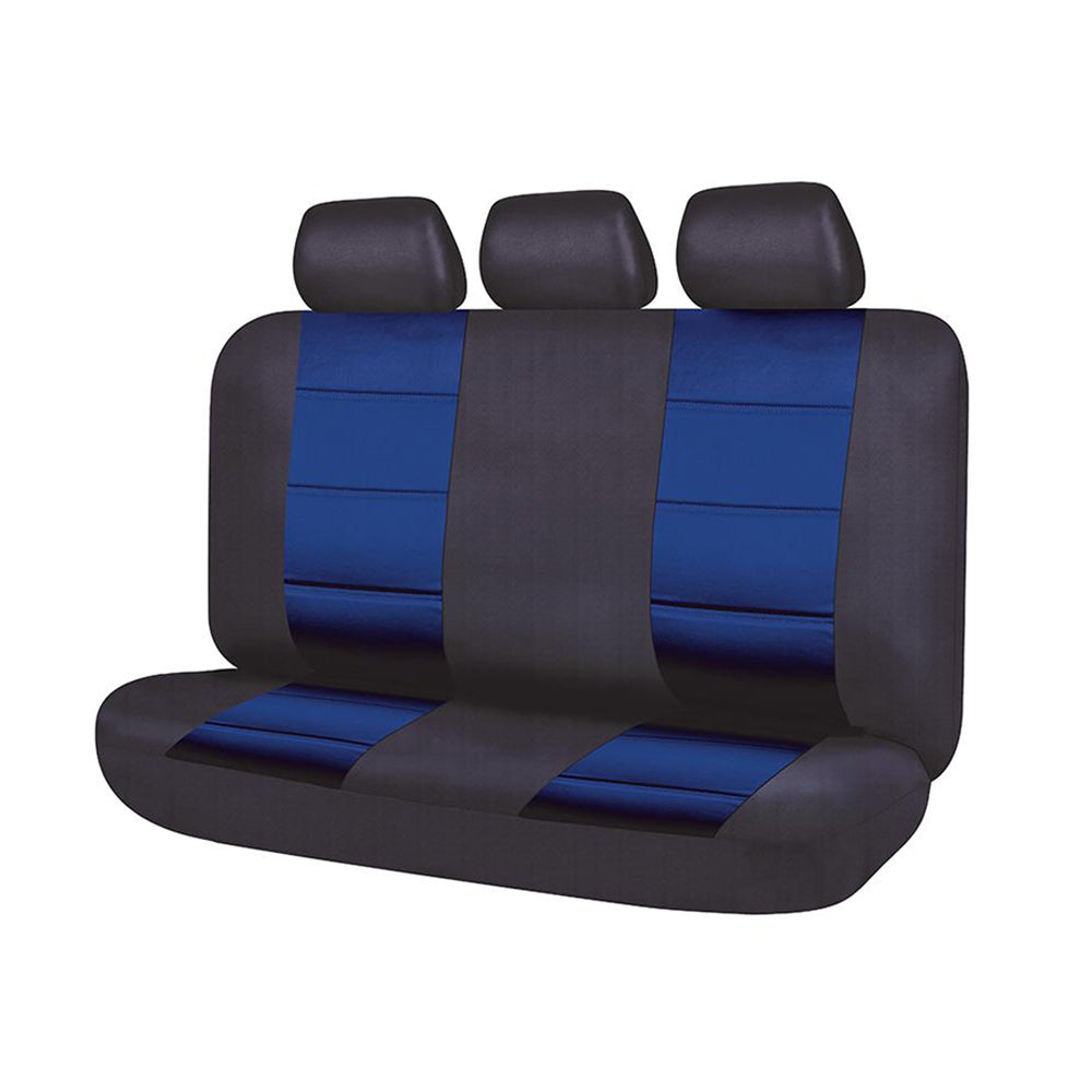 Universal El Toro PU Leather - Rear Seat Covers Size 06/08H | Black/Blue