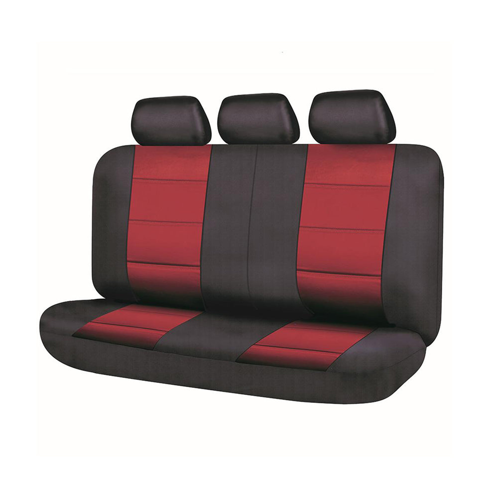 Universal El Toro PU Leather - Rear Seat Covers 06/08S | Black/Red