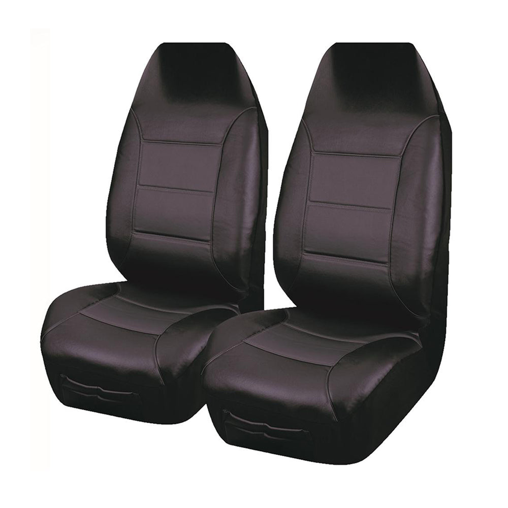 Universal El Toro PU Leather - Front Seat Covers 60/25 | Black/Black