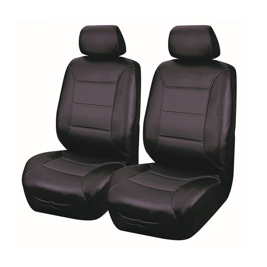 Universal El Toro PU Leather - Front Seat Covers 30/35 | Black/Black