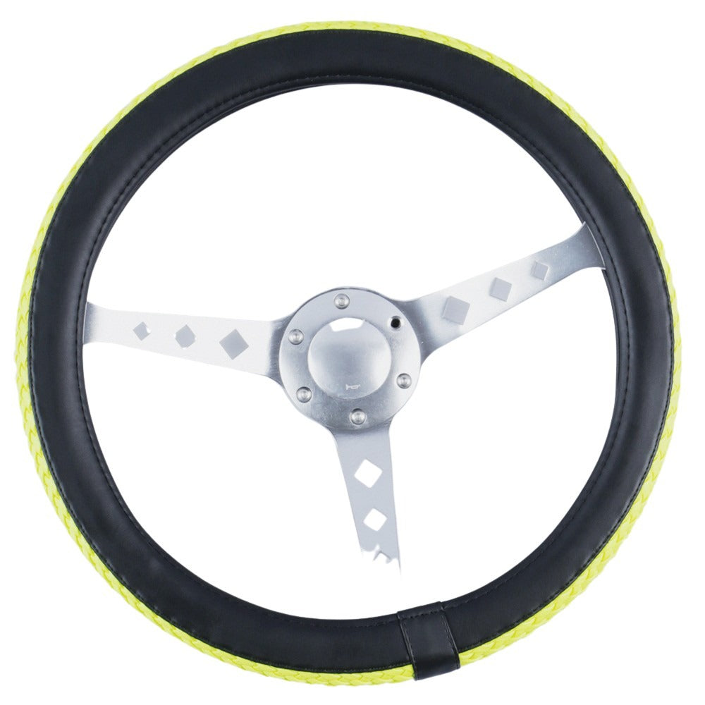 Fashion Steering Wheel Cover - Yellow