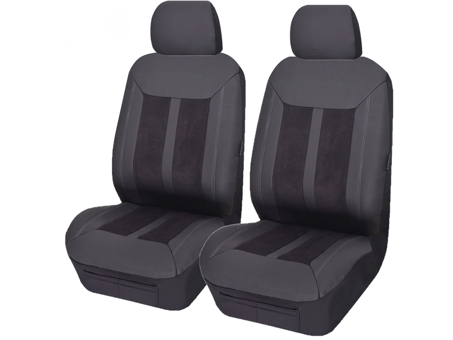 Universal Suede - Front Seat Covers Size 30/35 | Black