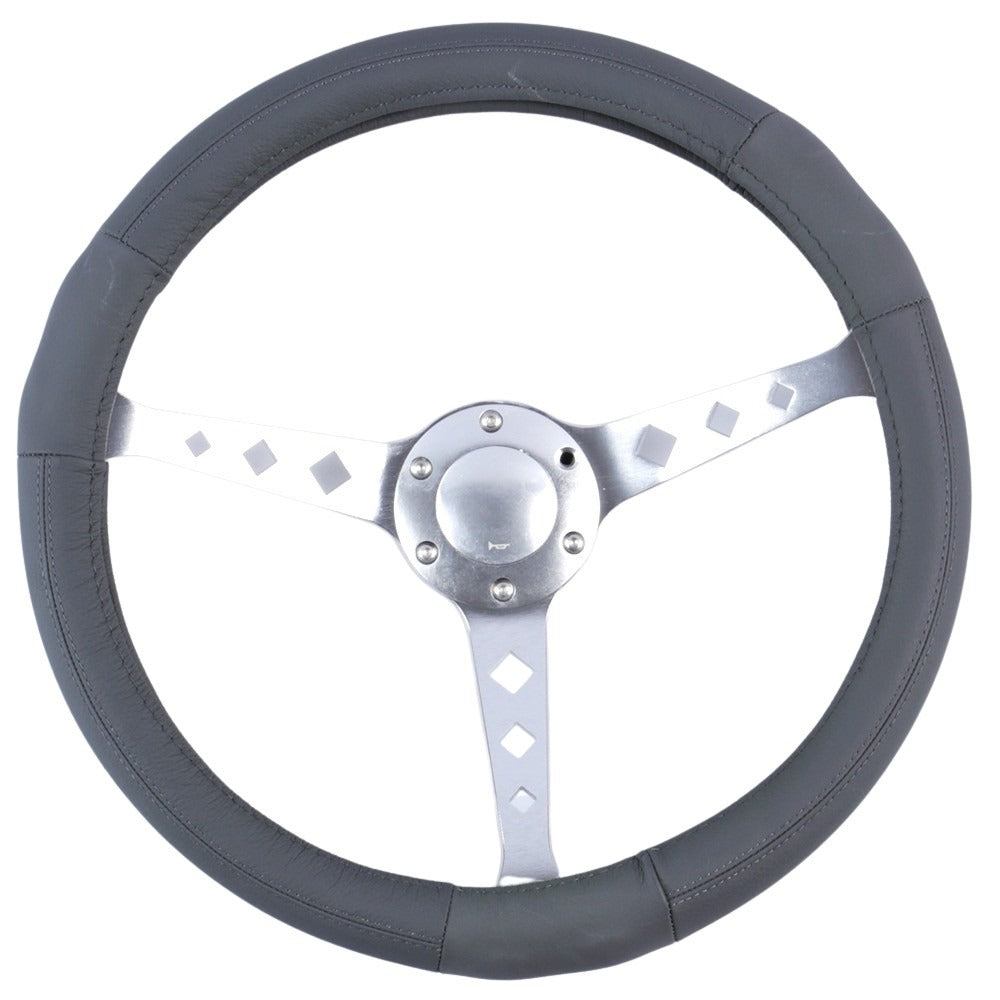 Miami Steering Wheel Cover - Grey [Leather]