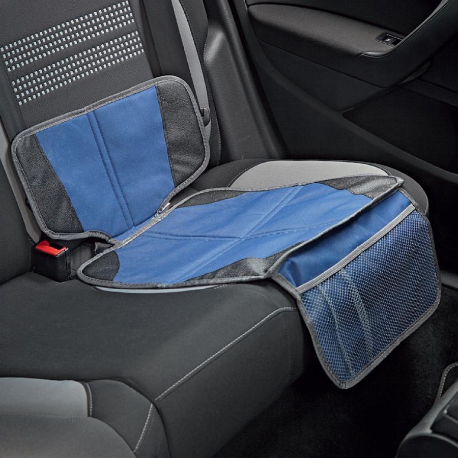 Child Seat Protector - Blue & Grey