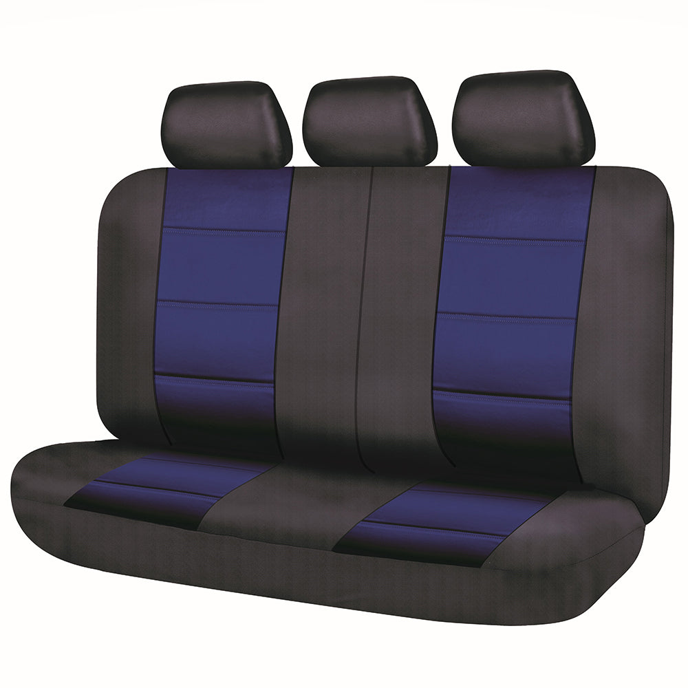 Universal El Toro PU Leather - Rear Seat Covers Size 06/08S | Black/Blue