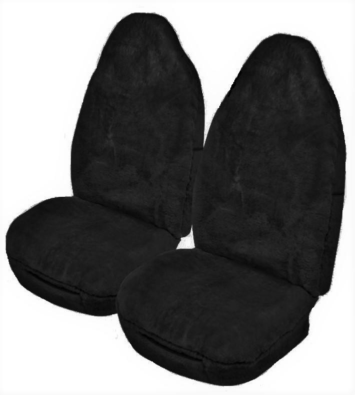 Downunder Plus Sheepskin Seat Covers - Universal Size (16mm) - Black