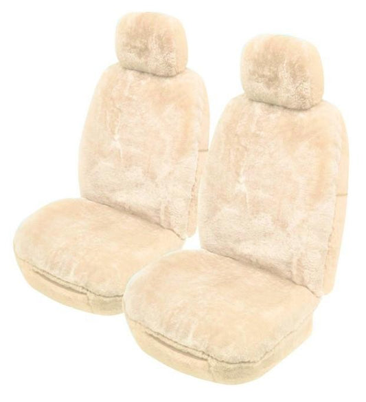 Softfleece Sheepskin Seat Covers - Universal Size (20mm) - Ivory