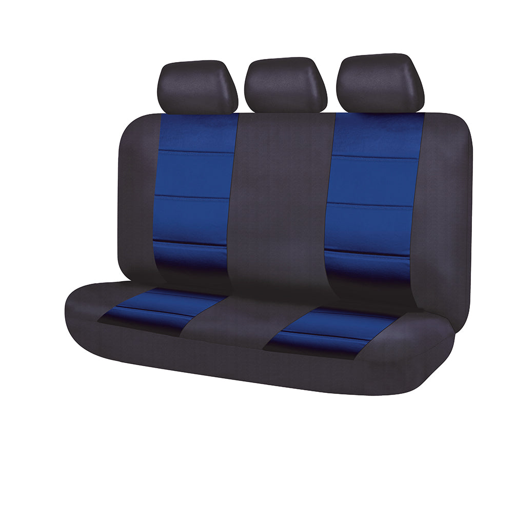 Universal El Toro PU Leather - Rear Seat Covers Size 06/08H | Black/Blue