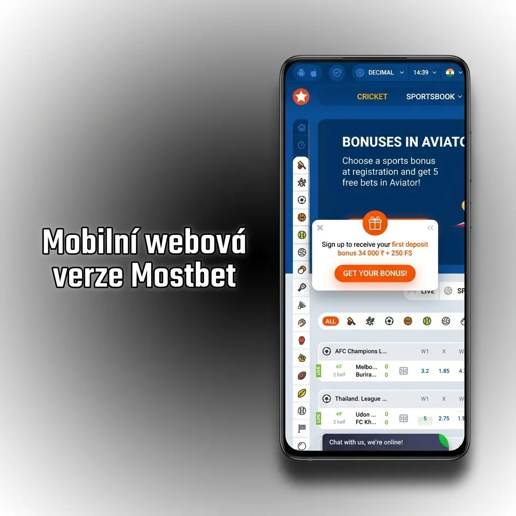 Mobilní webová verze Mostbet dostupná na chytrých telefonech a tabletech bez stahování aplikace
