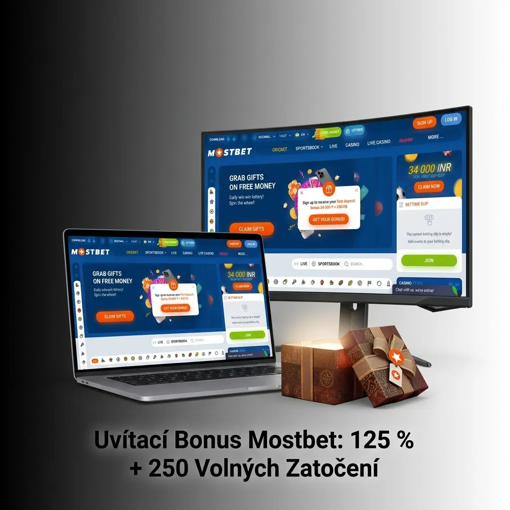 Mostbet uvítací bonus 125 % až 34 000 CZK + 250 volných zatočení pro nové hráče kasina a sportu